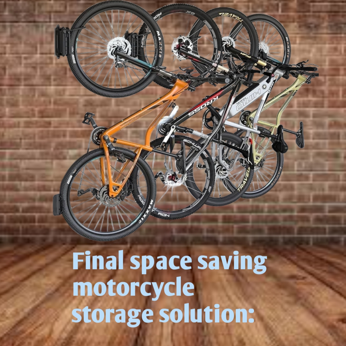 Final space saving motorcycle storage solution