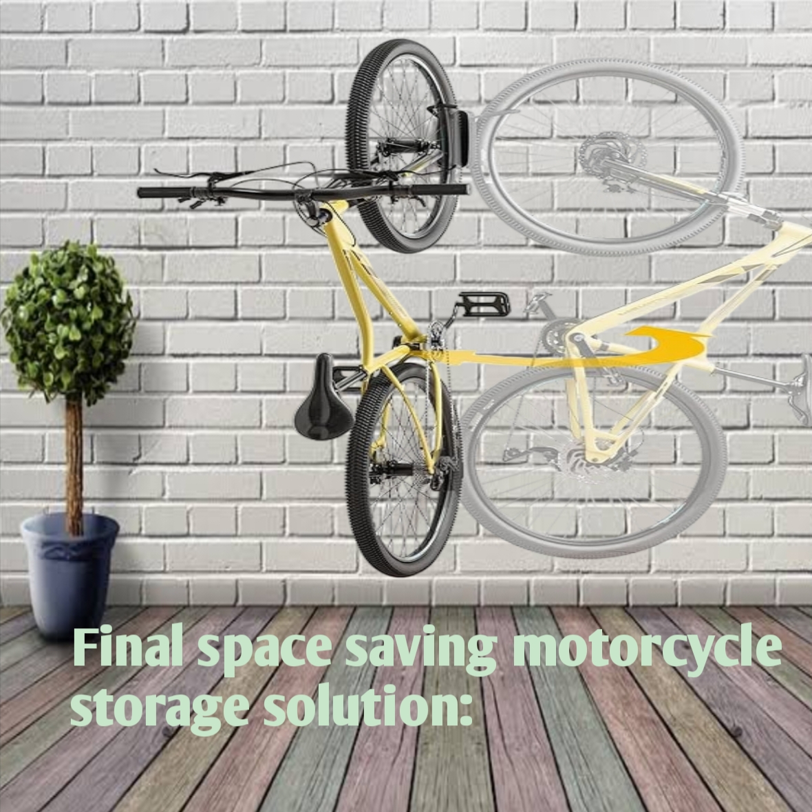 Final space saving motorcycle storage solution