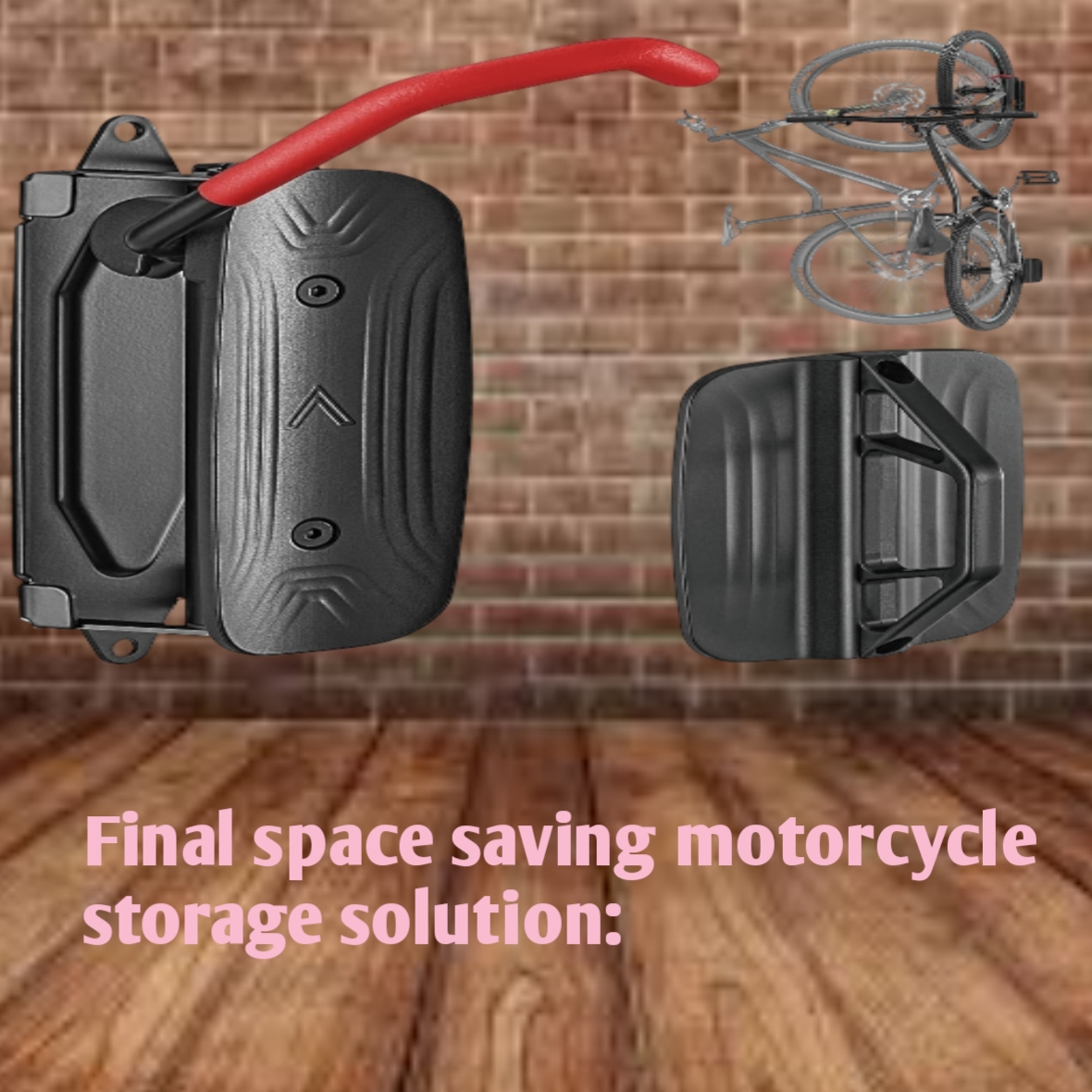 Final space saving motorcycle storage solution Final space saving motorcycle storage solution