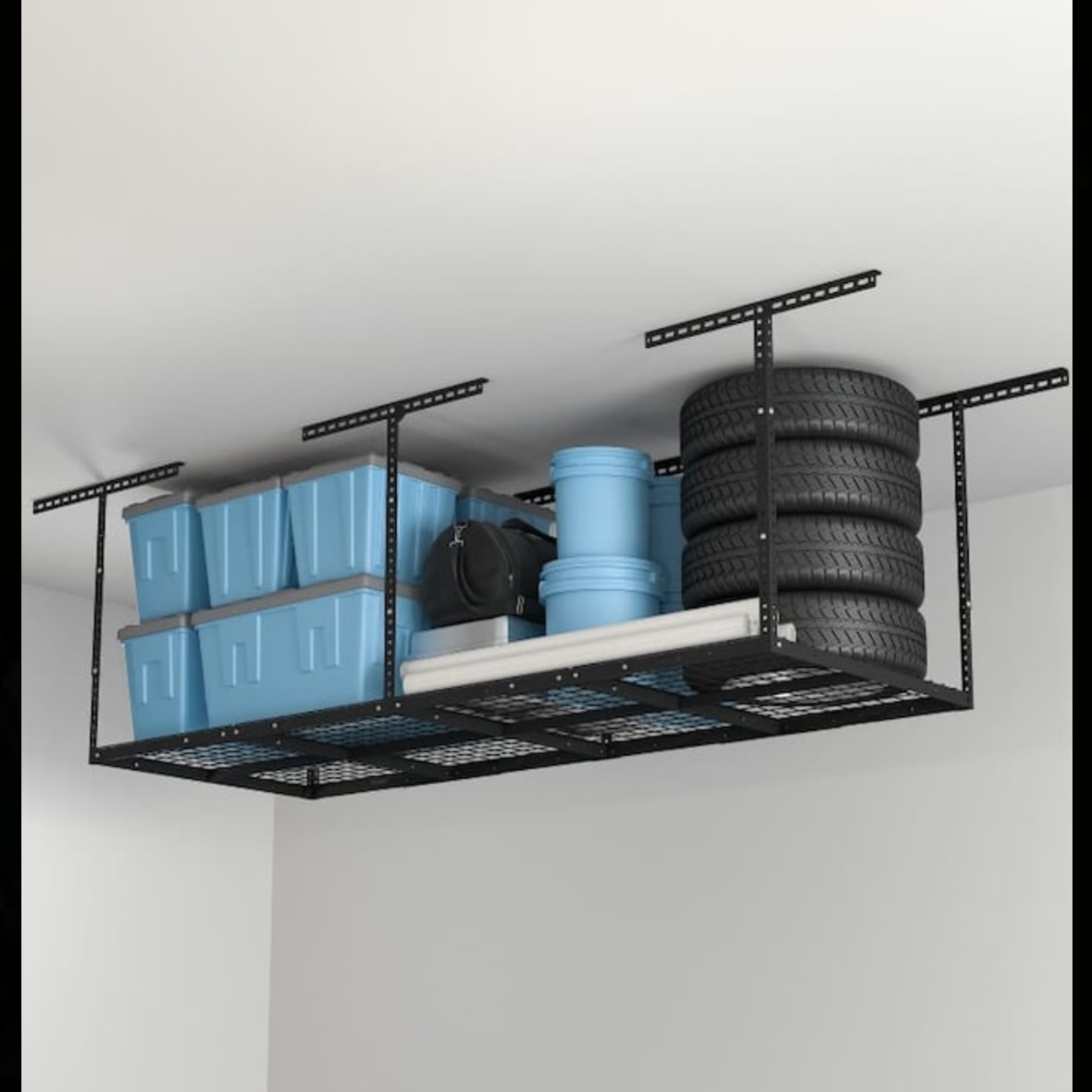 Soywey 3x8 FT Adjustable Ceiling Storage Rack: