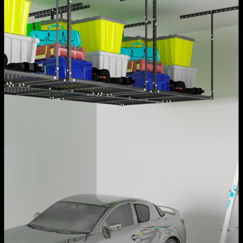 Soywey 3x8 FT Adjustable Ceiling Storage Rack: